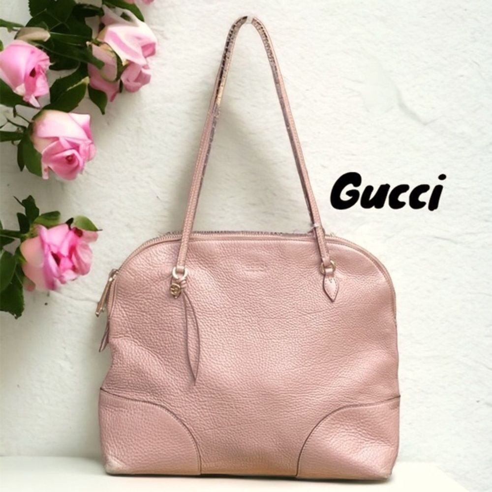 GUCCI LEATHER SHOULDER TOTE HAND BAG LARGE - Picture 4 of 16